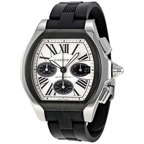 cartier mens silver watch|cartier chronograph watches for men's.